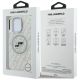 8. Etui Karl Lagerfeld IML Glitter Karl & Choupette Heads Logo MagSafe na iPhone 16 Pro Max - szare