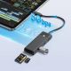 4. Hub USB Orico PAPW3AT-C3 4-portowy 3x USB-A 3.0 z czytnikiem kart microSD/SD 1 m - czarny