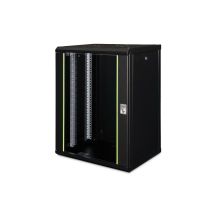 Digitus Szafa sieciowa wisząca Unique 19" 16U rack 600x450, drzwi szyba, czarny, niedzielona, złożona, 100kg