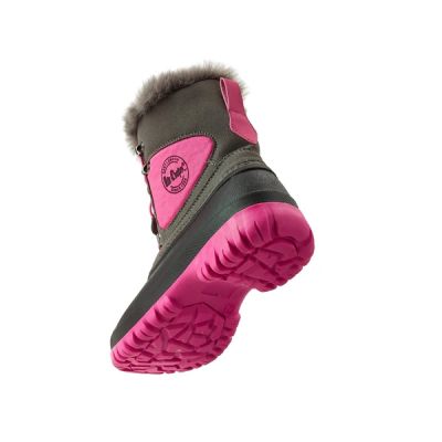 2. Lee Cooper buty zimowe dziecięce śniegowce dla dziewczynki ocieplane różowe