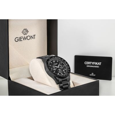 7. Zegarek Męski Giewont Chronograph Sapphire Czarny GW3520-B1