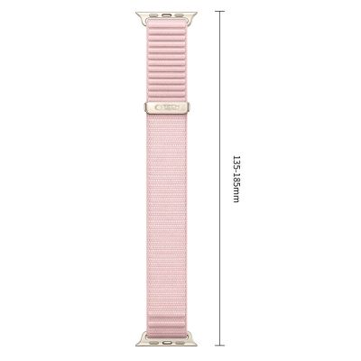 3. Pasek Tech-Protect NylonLoop na Apple Watch 44 / 45 / 46 / 49 mm - różowy