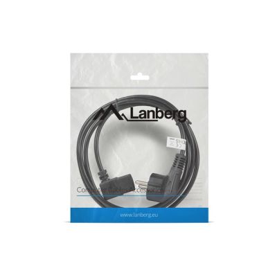 3. Kabel Lanberg CA-C13C-12CC-0018-BK (C13 / IEC C13 / IEC 320 C13 F - Schuko M; 1,8m; kolor czarny)