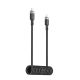 3. Kabel Acefast C14-03 USB-C - USB-C sprężynowy 480Mb/s 3A 1.2m - czarny