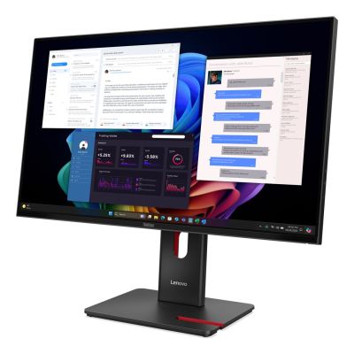 43. Monitor Lenovo ThinkVision T27UD-40 z systemami ochrony przed włamaniem (IPS), 27", godz. 16:9, 60 Hz, 4 ms, 3840 x 2160 pikseli, 350 cd/m2, Ilość portów HDMI: 1, Zaćmienie, Gwarancja 36 miesięcy