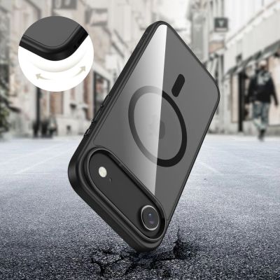 4. Etui Tech-Protect MagFlex MagSafe na iPhone 17 Air - przezroczysto-czarne