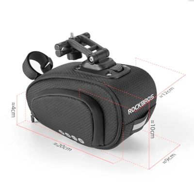 5. Torba rowerowa Rockbros C40 pod siodełko - czarna