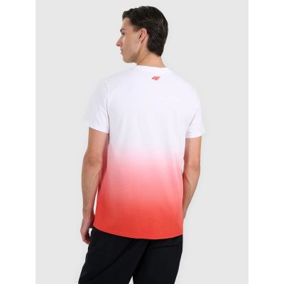 2. T-shirt regular z nadrukiem męski 4F 4FRAW25TTSHM3226-62S