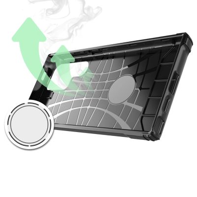 5. Pancerne hybrydowe etui Hybrid Armor pokrowiec futerał na Samsung Galaxy S25 Edge - czarne