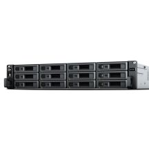 NAS Synology RS2423+; 2U RACK; 12x (3.5" SATA HDD/2.5" SATA SSD); AMD Ryzen V1780B, 8 GB DDR4 ECC UDIMM (max. 32GB), 2x 1GbE RJ-45, 1x 10GbE RJ-45
