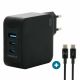 9. Mobilis Charger 100W 2USB C 1USBA GaN cable 100W Laptop, Smartfon, Tablet Czarny Prąd przemienny Wewnętrzna