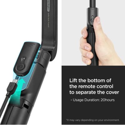 11. Selfie stick Spigen S580W MagSafe Bluetooth z tripodem - czarny