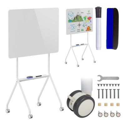 12. Mobilna tablica suchościeralna Ergo Office, orientacja pozioma, biała, jednostronna, z półką, wymiary tablicy 1190x790mm, ER-306