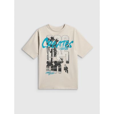 6. T-shirt bawełniany chłopięcy 4F 4FJRSS26TTSHM4167-27S