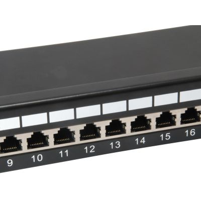 5. Wyposażenie 19-calowy panel krosowy 24xRJ45 Cat6 FTP 1U 250MHz RAL9005