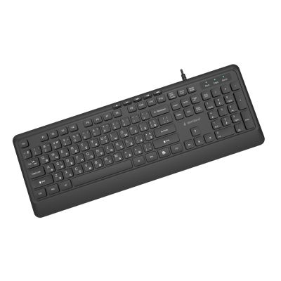 3. GEMBIRD PRZEWODOWA KLAWIATURA MULTIMEDIALNA SLIM 5 KLAWISZY HOTKEYS, RU LAYOUT, CZARNA