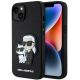 Etui Karl Lagerfeld Saffiano Karl & Choupette na iPhone 13 / 14 / 15 - czarne