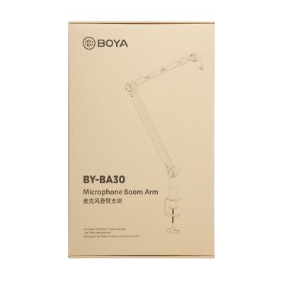 6. Ramię mikrofonowe Boya BY-BA30 biurkowe z ukrytym prowadzeniem kabla - czarne