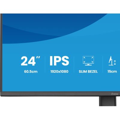 23. iiyama ProLite XB2493HSU-B1 monitor komputerowy 60,5 cm (23.8") 1920 x 1080 px Full HD LED Czarny