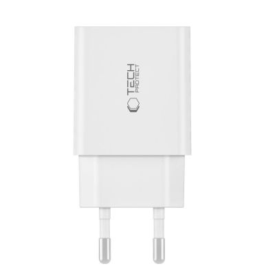 4. Ładowarka Tech-Protect C35W sieciowa 2x USB-C PD 35W z kablem USB-C / USB-C - biała