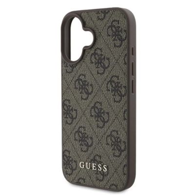 4. Etui Guess 4G Classic na iPhone 16 - brązowe