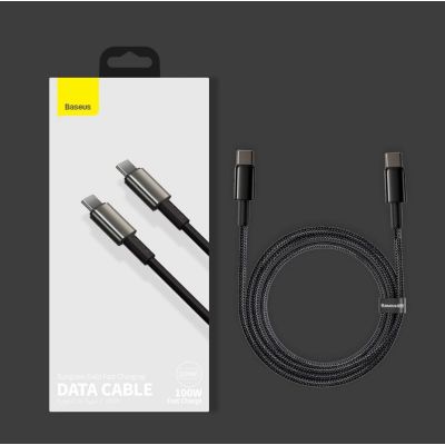 18. Kabel Baseus CATWJ-01 USB-C - USB-C PD QC 100W 5A 1m - czarny