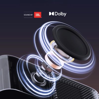33. Projektor multimedialny Yaber K3 Pro LCD FullHD 1080p z głośnikami JBL i subwooferem - czarny