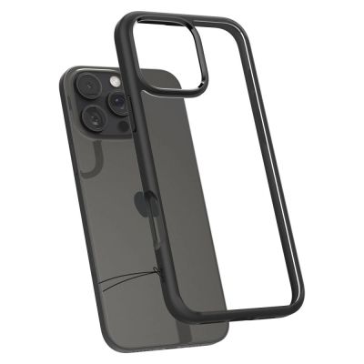 7. Etui Spigen Ultra Hybrid na iPhone 16 Pro - czarny mat