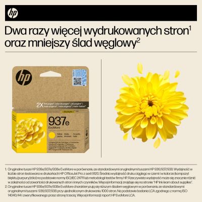 15. HP Oryginalny żółty tusz 937e EvoMore
