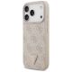 2. Etui Guess Leather 4G Triangle Strass MagSafe na iPhone 17 Pro - różowe
