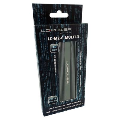 7. LC-Power LC-M2-C-MULTI-3 obudowa do dysków twardych Obudowa SSD Antracyt M.2