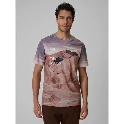 T-shirt regular z nadrukiem męski 4F 4FRSS26TTSHM4229-83A
