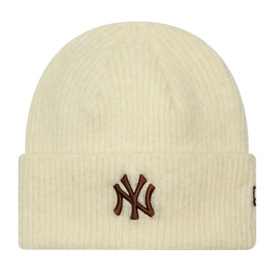 3. New Era Wmns Wide Cuff Beanie New York Yankees Hat 60915815 Beżowe One size
