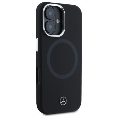 4. Mercedes MEHMP16S23SUTTK iPhone 16 6.1"   czarny/black hardcase Silicone Tonal Logo MagSafe