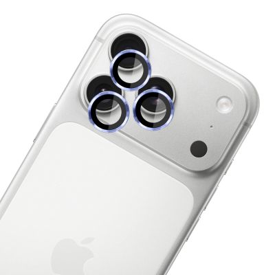 4. Szkło hartowane na obiektyw aparatu 3mk Lens Protection Pro Black na iPhone 18 Pro / 18 Pro Max - jasnoniebieskie