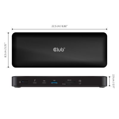 5. CLUB3D CSV-1583 stacja dokująca Przewodowa Thunderbolt 4 Czarny