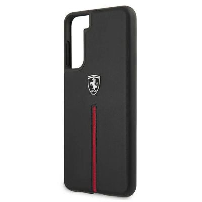 6. Etui Ferrari Off Track Leather Nylon Stripe na Samsung Galaxy S21 - czarne