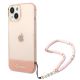 Etui Guess Translucent Pearl Strap na iPhone 14 Plus - różowe