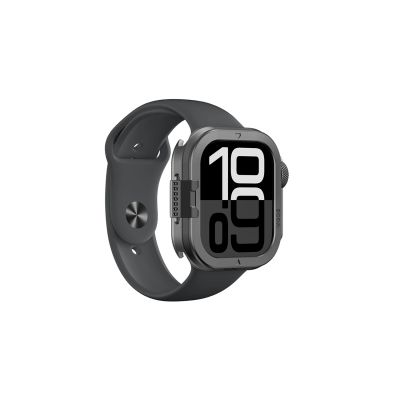 4. Etui metalowe AMAZINGTHING Titan Pro na Apple Watch 11 46mm aluminiowe - czarne