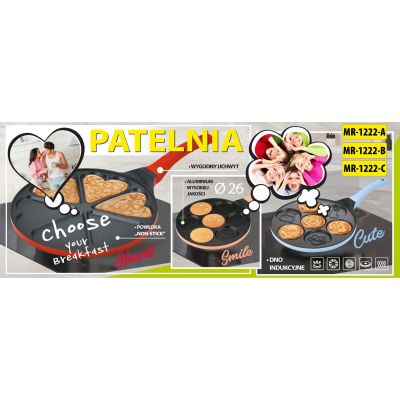 5. Patelnia naleśnikowa 26cm Maestro MR-1222-B SMILE