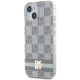 2. Etui DKNY IML Checkered Mono Pattern & Printed Stripes MagSafe na iPhone 15 / 14 / 13 - beżowe