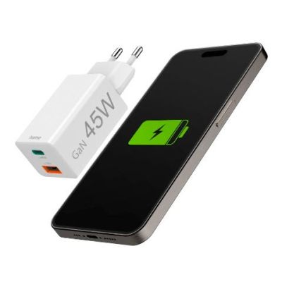 12. Hama 00201993 ładowarka do urządzeń przenośnych Telefon komórkowy, Laptop, Smartfon, Tablet Biały Prąd przemienny Szybkie ładowanie Wewnętrzna