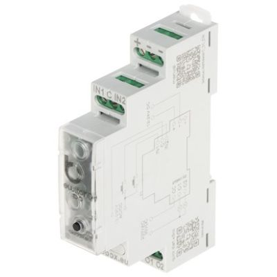 BLEBOX switchBox-D-DC-DIN - Podwójny, bezpotencjałowy inteligentny przełącznik Wi-Fi, 230V AC, 30V DC