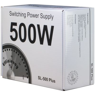 5. Inter-Tech SL-500 Plus moduł zasilaczy 500 W 20+4 pin ATX ATX Srebrny