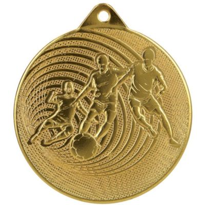 9. MEDAL METALOWY PIŁKA NOŻNA FI 70 MMC3070 - ZŁOTO