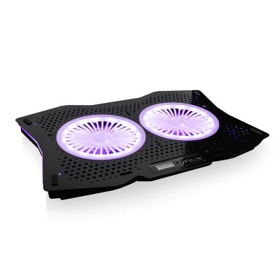 2. MODECOM CF18 RGB SILENT FAN CZARNA PODSTAWKA CHŁODZĄCA POD LAPTOPA