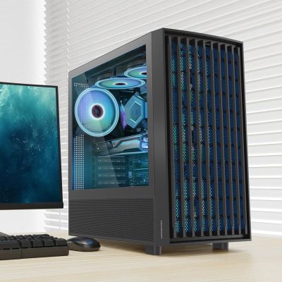 5. MODECOM OBUDOWA BREEZE ARGB FLOW MIDI USB TYPE -C CZARNA