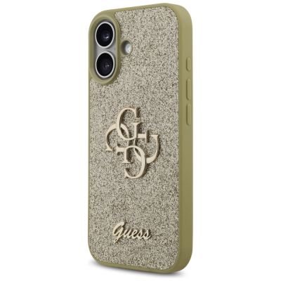 2. Etui Guess Fixed Glitter Big 4G na iPhone 17 - złote