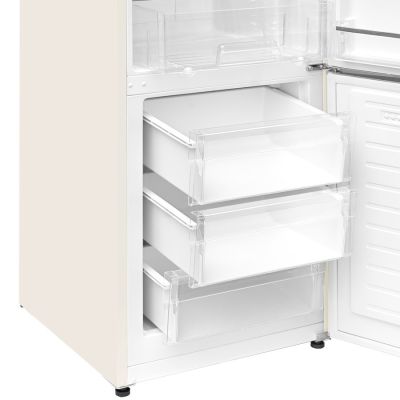 4. Lodówka Retro Ravanson LKK-315RC 597mm x 707mm x 1943 mm | 315l | Total No Frost | klasa E | kremowy