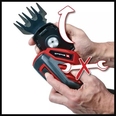 5. Einhell GC-CG 3,6/70 Li akumulatorowe nożyce do trawy 7 cm 3,6 V Litowo-jonowa (Li-Ion) Aluminium, Czarny, Czerwony
